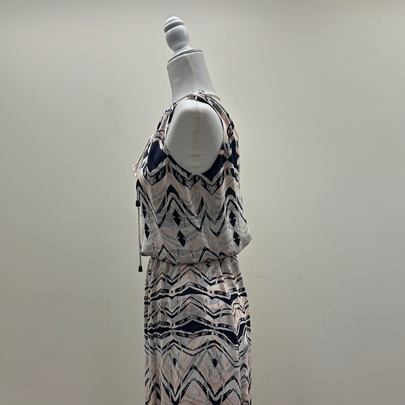 Parker Blue and Pink Halter Maxi Sundress - Picture 5 of 6